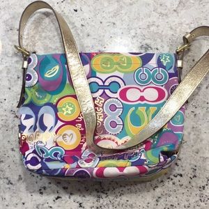 Colorful Poppy Coach Purse